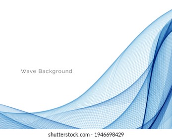 Abstract blue modern dynamic wave design background vector
