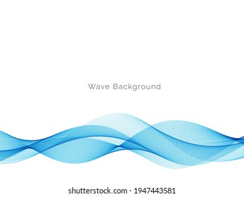 Abstract blue modern dynamic wave design background vector