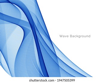 Abstract blue modern dynamic wave design background vector