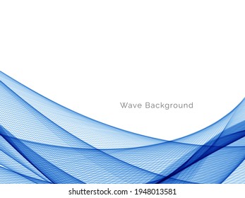 Resumen azul moderno diseño de onda dinámica vector de fondo
