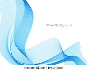 Abstract blue modern dynamic wave design background vector