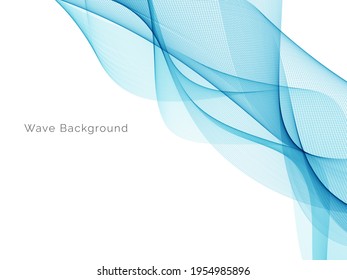 Resumen azul moderno diseño de onda dinámica vector de fondo