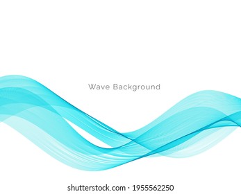 Abstract blue modern dynamic wave design background vector