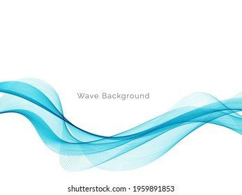 Abstract blue modern dynamic wave design background vector