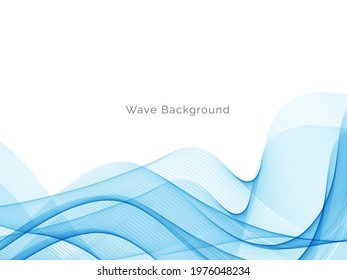 Abstract blue modern dynamic wave design background vector