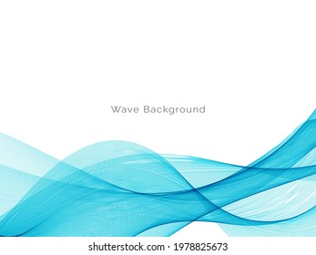 Abstract blue modern dynamic wave design background vector