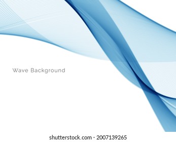 Abstract blue modern dynamic wave design background vector