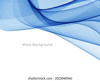 Abstract blue modern dynamic wave design background vector