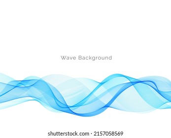 Abstract blue modern dynamic wave design background vector