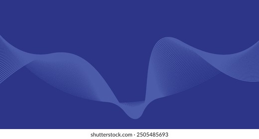Abstract blue modern dynamic wave design background vector