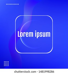 Abstract Blue modern graphic element. Blue Minimal geometric background.