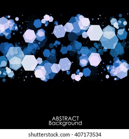 Abstract blue modern hexagons digital - Vector Background.