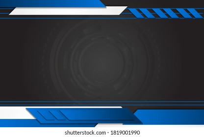 abstrakte blaue, moderne geometrische Grafik mit schwarzem Hintergrund