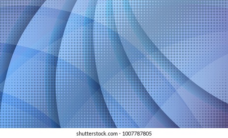 Abstract blue modern technology background with halftone effect. Light color gradient rounded shapes with shadows texture for software design, web, apps wallpaper