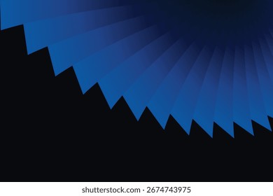 Fondo negro de Vector moderno azul abstracto para folleto de diseño, Sitio web, volante; Fondo de pantalla azul geométrico con patrones de onda suave, ideal para certificado, presentación, página de aterrizaje. EPS 10