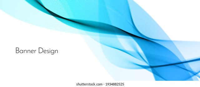 Resumen azul diseño de onda moderna vector de fondo
