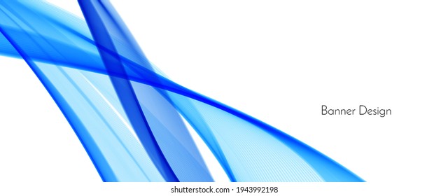 Abstrakter blauer, moderner Wellendesign-Banner-Hintergrund