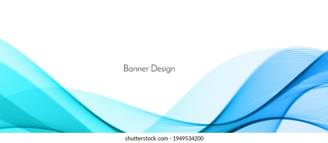 Resumen azul diseño de onda moderna vector de fondo