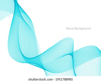 Abstract blue modern wave design background vector