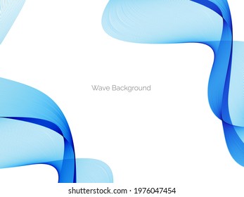 Abstract blue modern wave design background vector