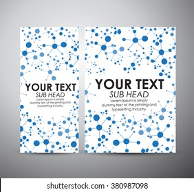 Abstract blue Molecule. Graphics resources design template. Vector illustration