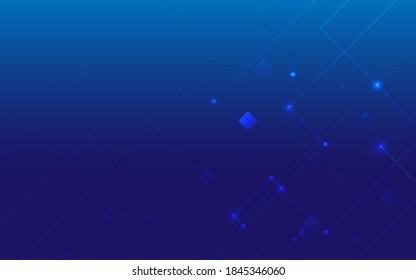 Abstract blue molecules circuit board technology Hi-tech futuristic digital. Space for your design. Vector illustration