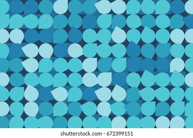 Abstract blue mosaic background. Creative design in calm tones