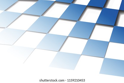 Abstract of blue mosaic background with cubic pattern, vector illustration