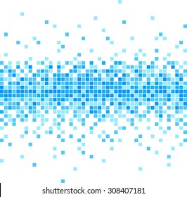 Abstract Blue Mosaic Background - Illustration