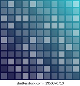 Abstract blue mosaic background with squares - vector illustration