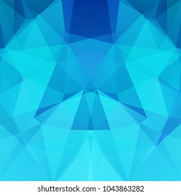 Abstract blue mosaic background. Triangle geometric background. Design elements. Vector illustration
