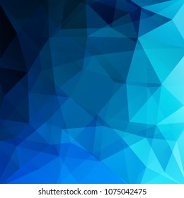 Abstract blue mosaic background. Triangle geometric background. Design elements. Vector illustration