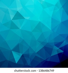 Abstract blue mosaic background. Triangle geometric background. Design elements. Vector illustration