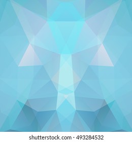 Abstract blue mosaic background.  Triangle geometric background. Design elements. Vector illustration