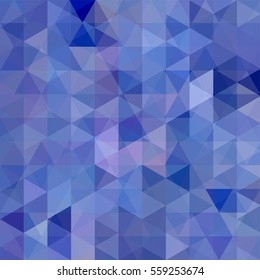 Abstract blue mosaic background.  Triangle geometric background. Design elements. Vector illustration
