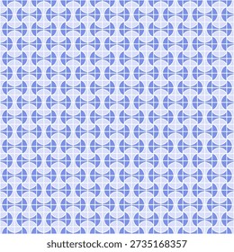 Abstract Blue Mosaic Ceramic Tile Vector Texture