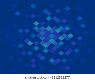 Abstract blue mosaic tiles under the light