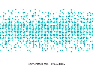 Abstract blue mosaic - vector background from circles with copy space