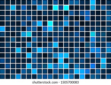 Abstract blue mosaic vector background