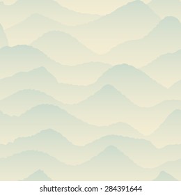 Abstract Blue, Mountain Seamles Pattern. Vector Illustration
