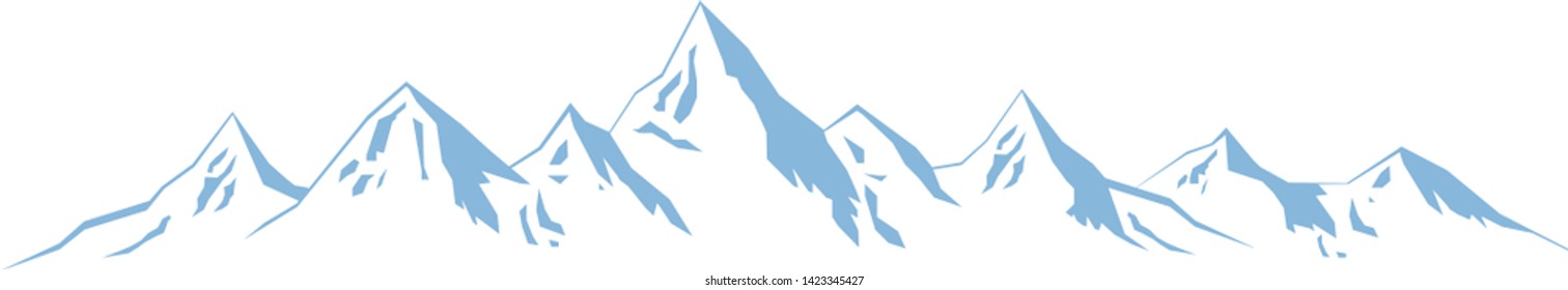 Abstract blue Mountains illustration vector