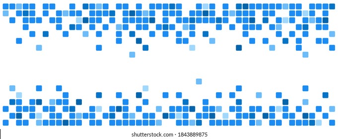 abstract blue mozaic on white background	
