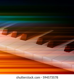 abstract blue music background with piano keys