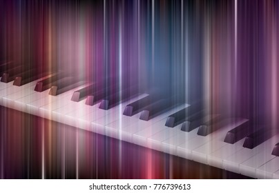 abstract blue music background with piano keys