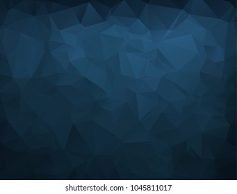 Abstract Blue navy dark Polygonal Mosaic Background, Vector illustration, Creative Business Design Templates