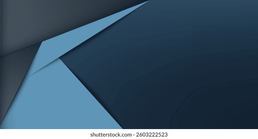 Abstract blue navy triangle overlap with text on dark blank space design modern luxury futuristic background vector illustration.
