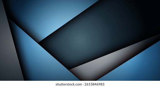 abstract blue navy triangle overlap with text on dark blank space design modern luxury futuristic background vector illustration.