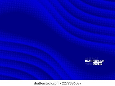 Resumen de tecnología digital de semitono de línea de onda marina azul, onda de partículas lisas, fondo de fondo de concepto de diseño de tecnología de grandes datos, plantilla de página de aterrizaje del sitio web, eps vectoriales
