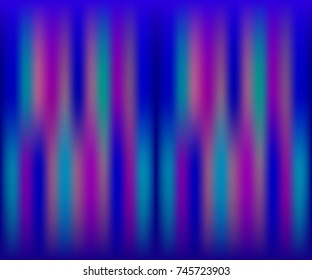 Abstract blue neon background with vertical pink, purple stripes