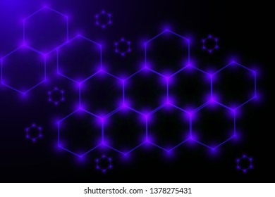 Abstract blue Neon  Banner.background illustration.